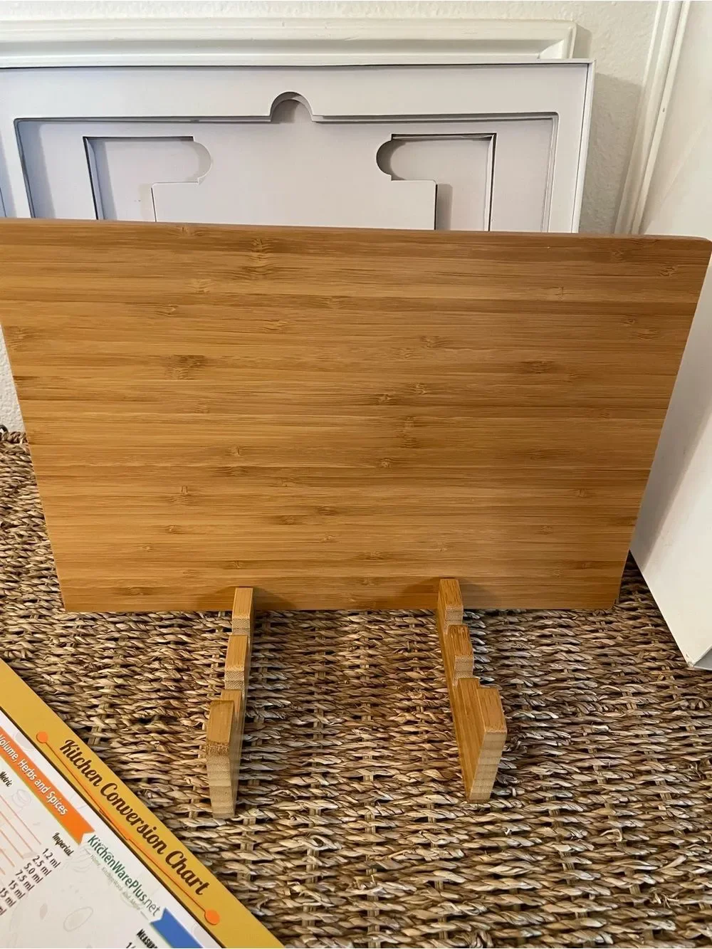 Kitchenware Plus Bamboo Recipe Book Stand with Cover 13x9